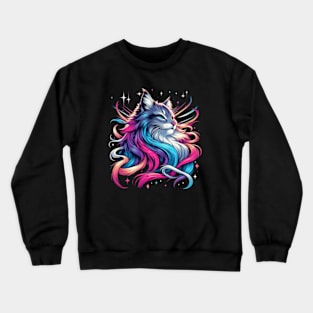 Prideful Whiskers: Majestic Cat Crewneck Sweatshirt